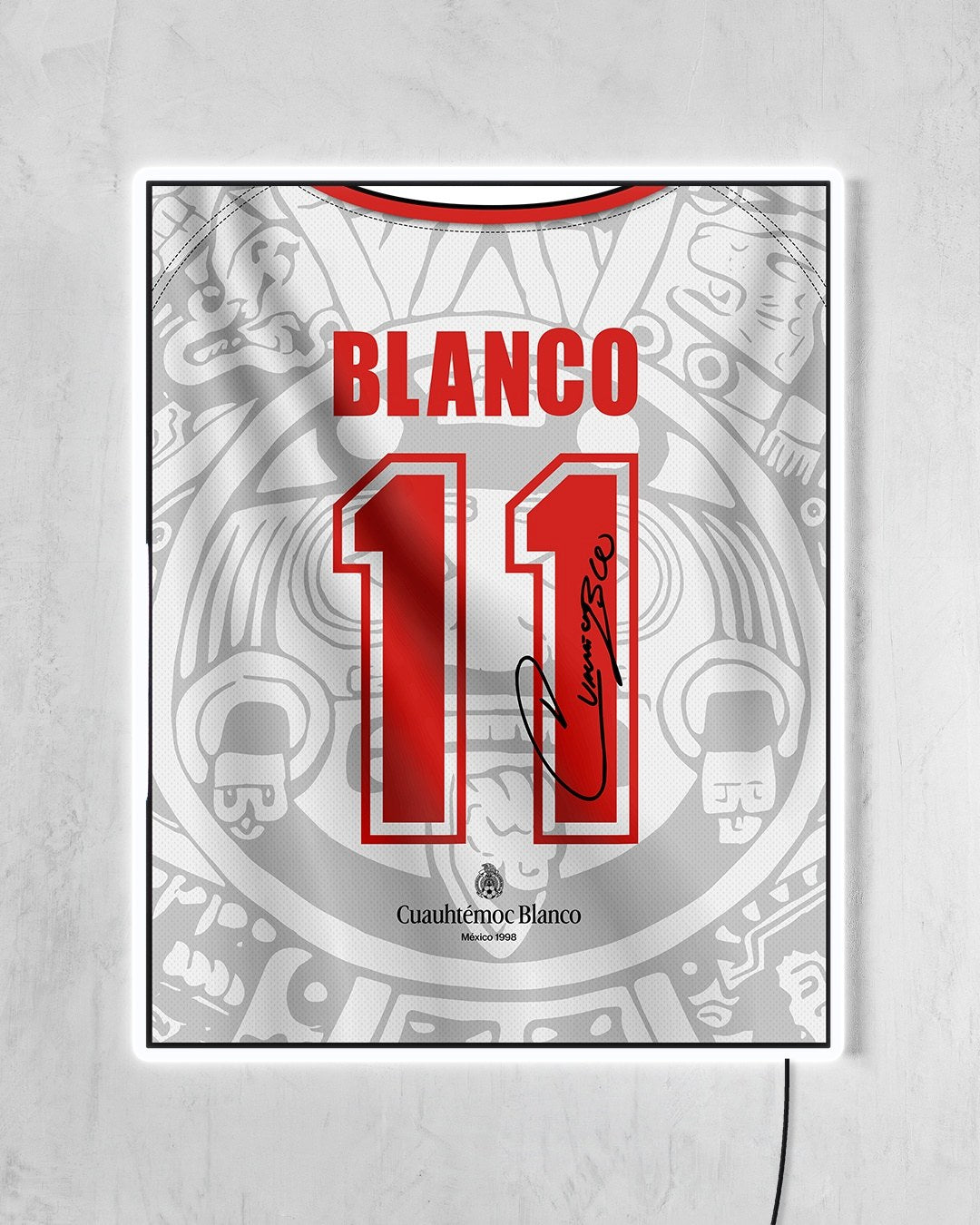 México 1998 Visitante - Diseño Dorsal con LED blanco encendido