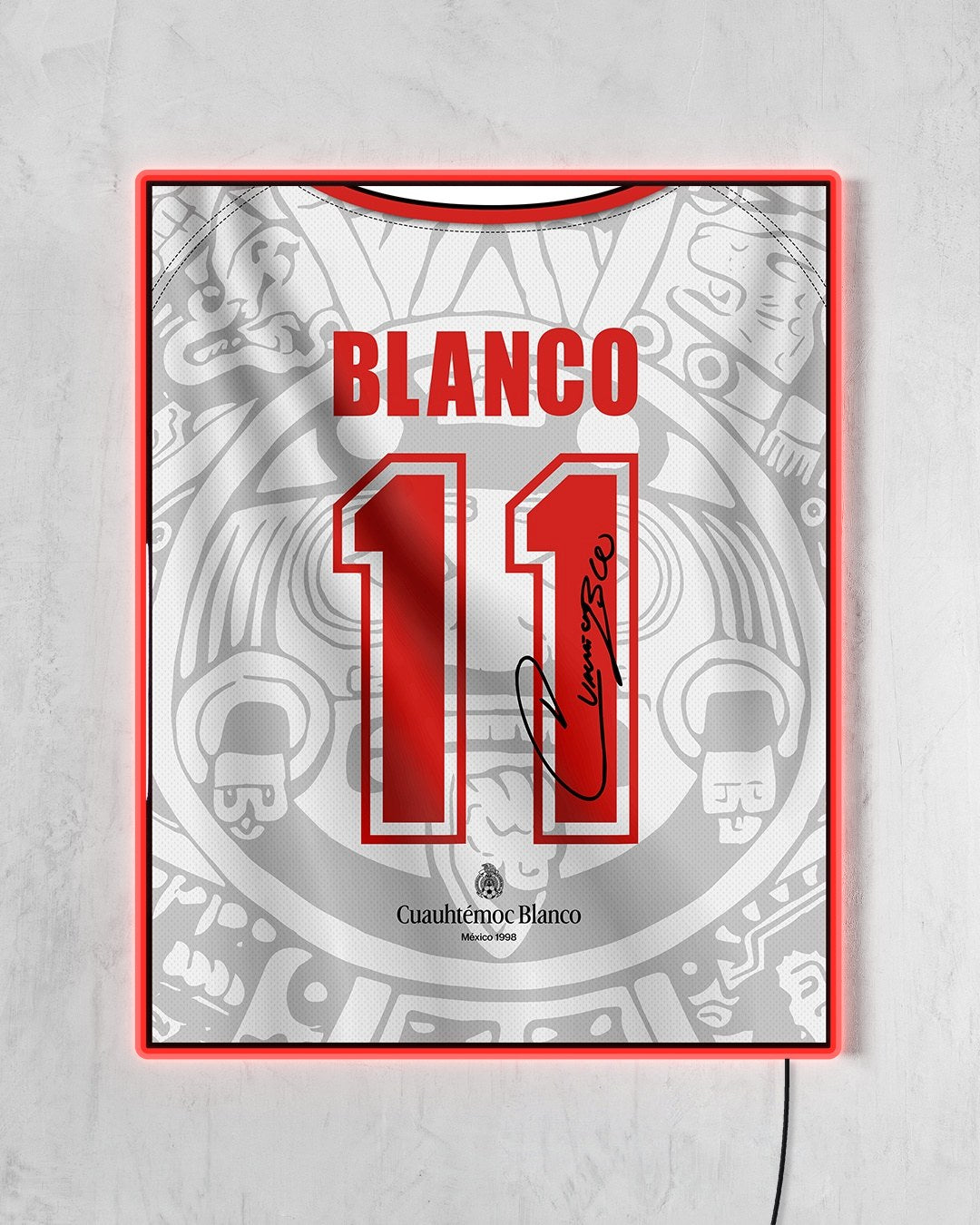 México 1998 Visitante - Diseño Dorsal con LED rojo encendido