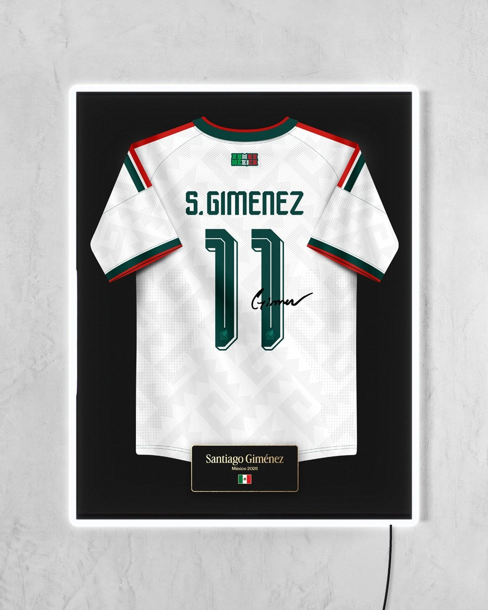 México 2026 Visitante - Diseño Jersey con LED blanco encendido
