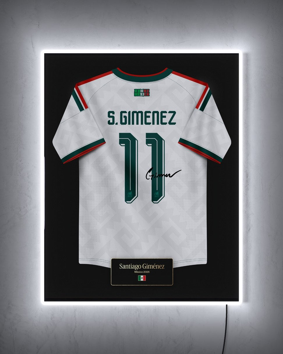 México 2026 Visitante - Diseño Jersey con LED blanco encendido de noche