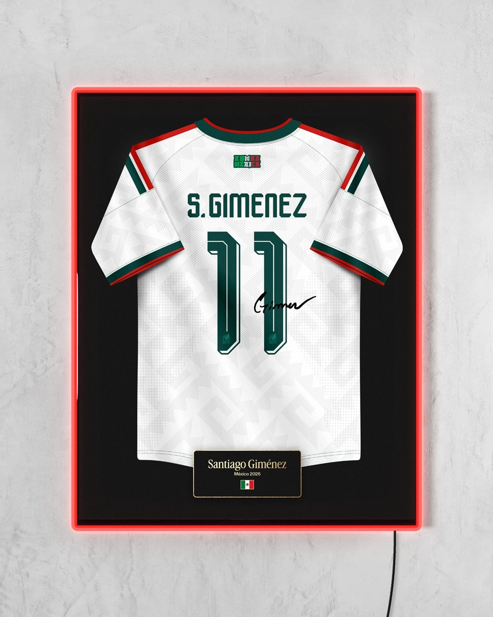 México 2026 Visitante - Diseño Jersey con LED rojo encendido