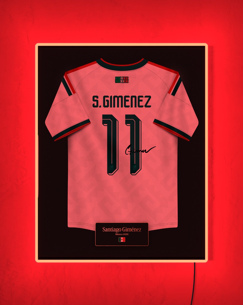 México 2026 Visitante - Diseño Jersey con LED rojo encendido de noche