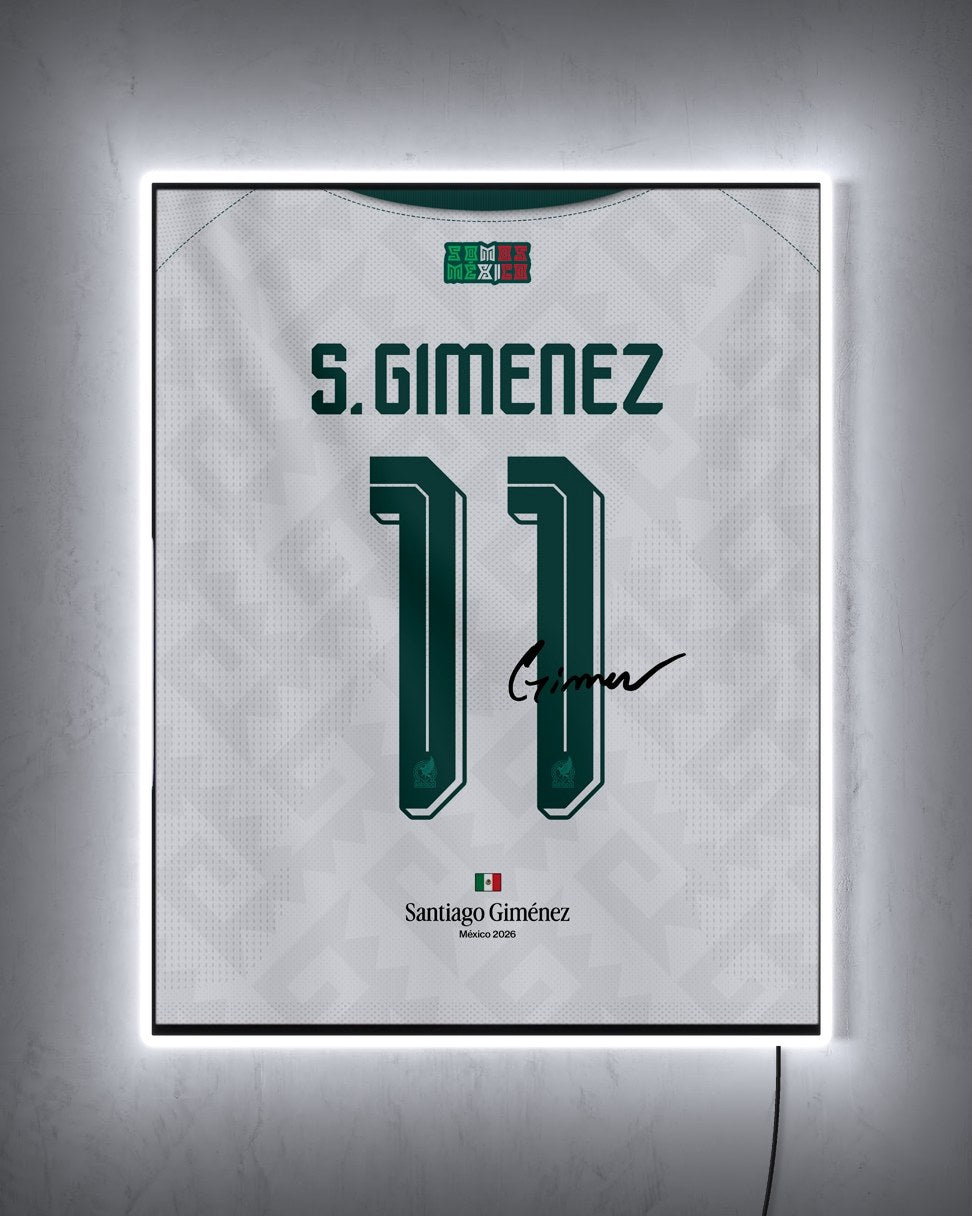 México 2026 Visitante - Diseño Dorsal con LED blanco encendido de noche