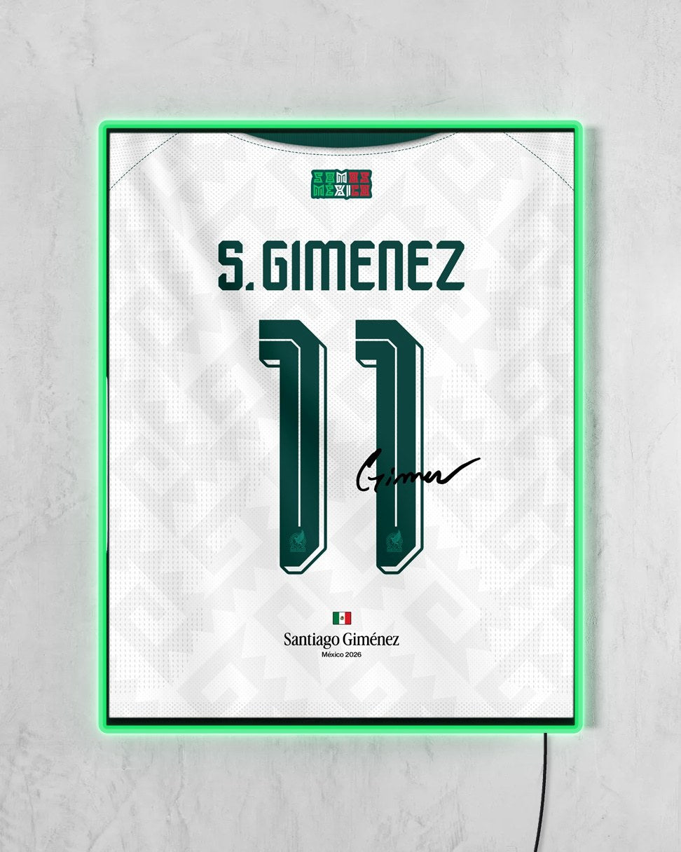 México 2026 Visitante - Diseño Dorsal con LED verde encendido