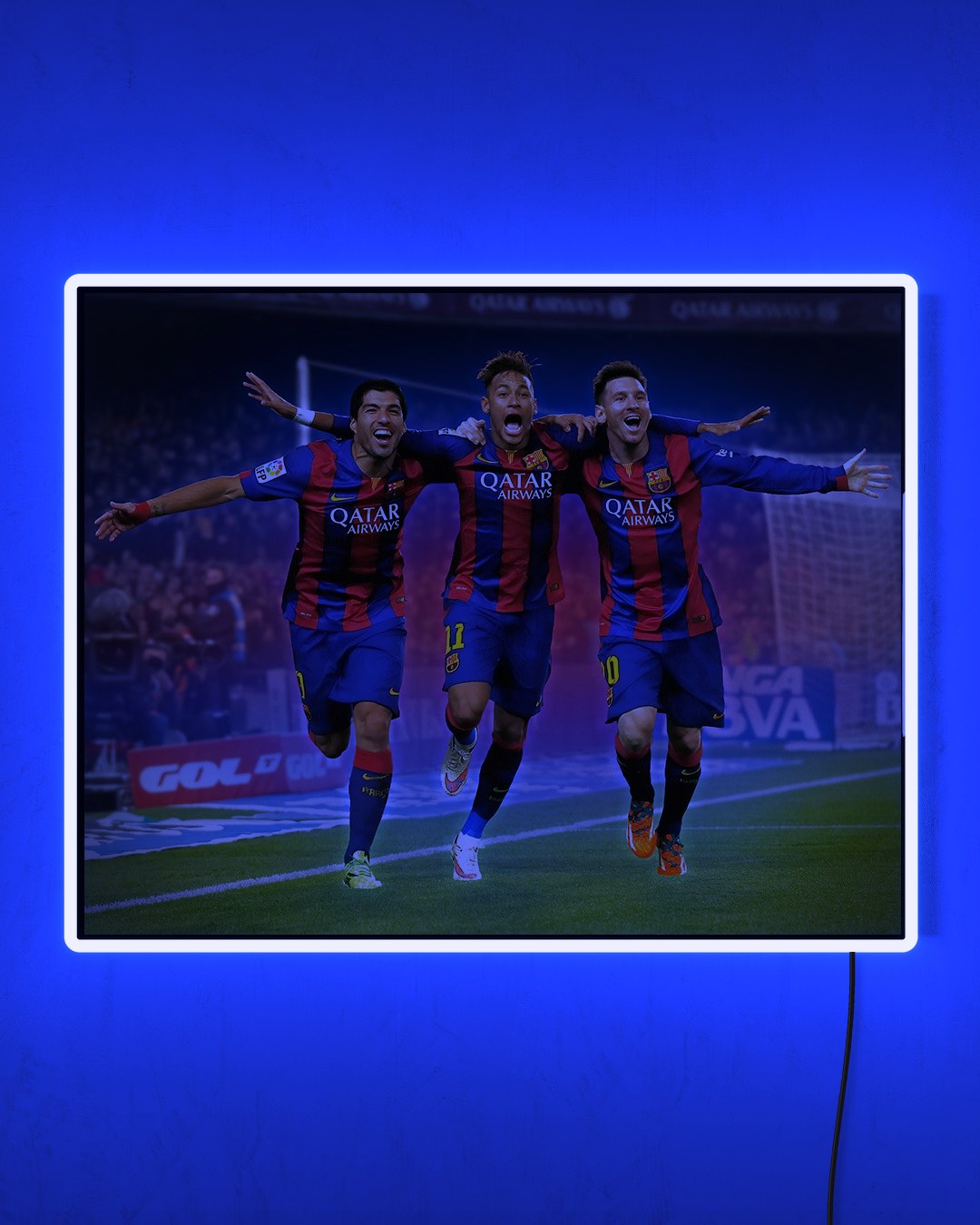 MSN - FC Barcelona con LED azul encendido de noche