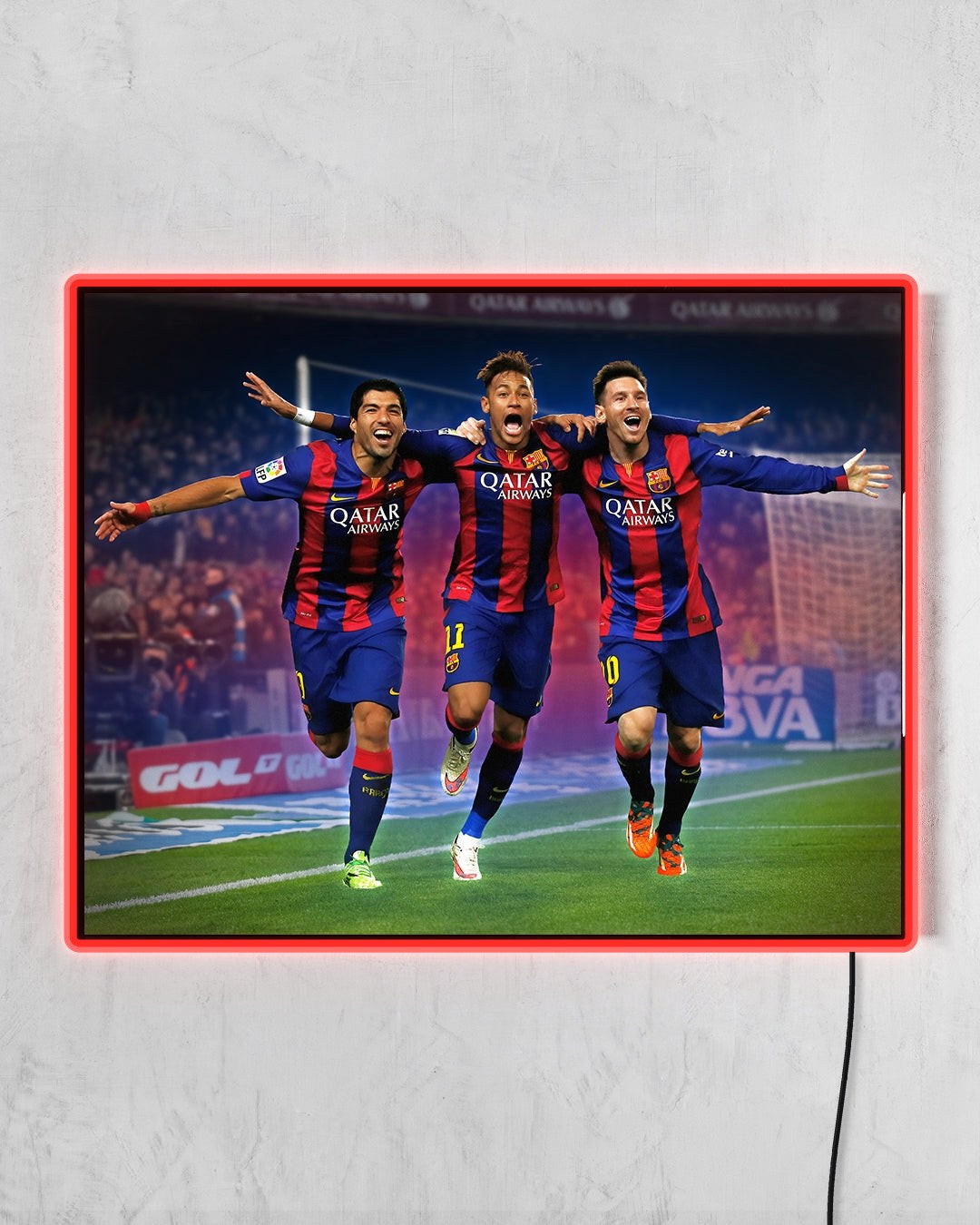 MSN - FC Barcelona con LED rojo encendido