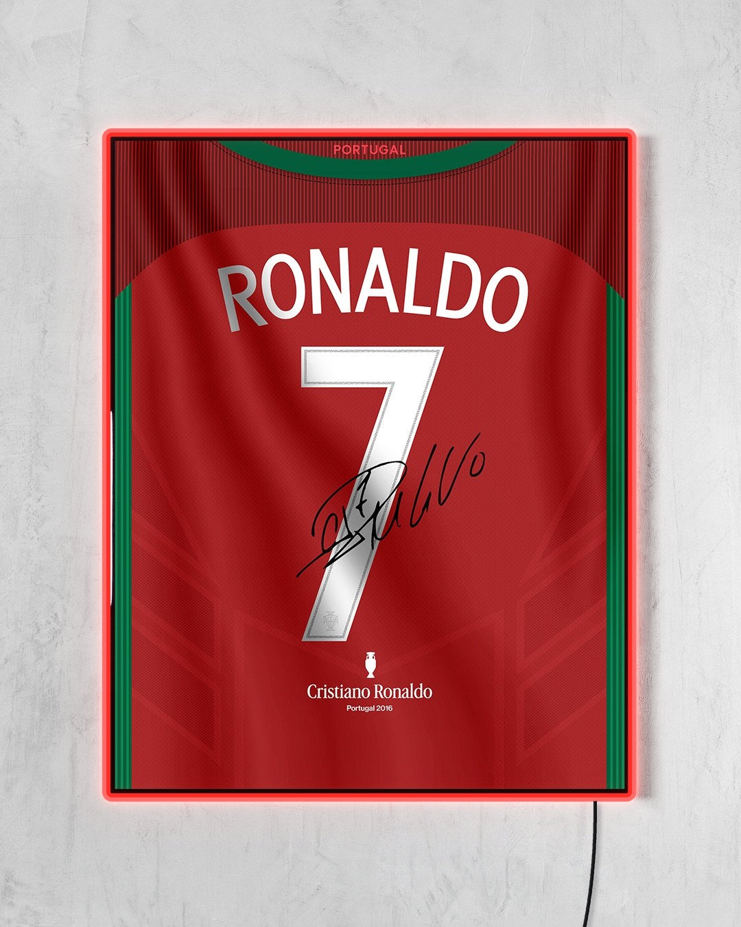 Portugal 2016 Local - Diseño Dorsal con LED rojo encendido