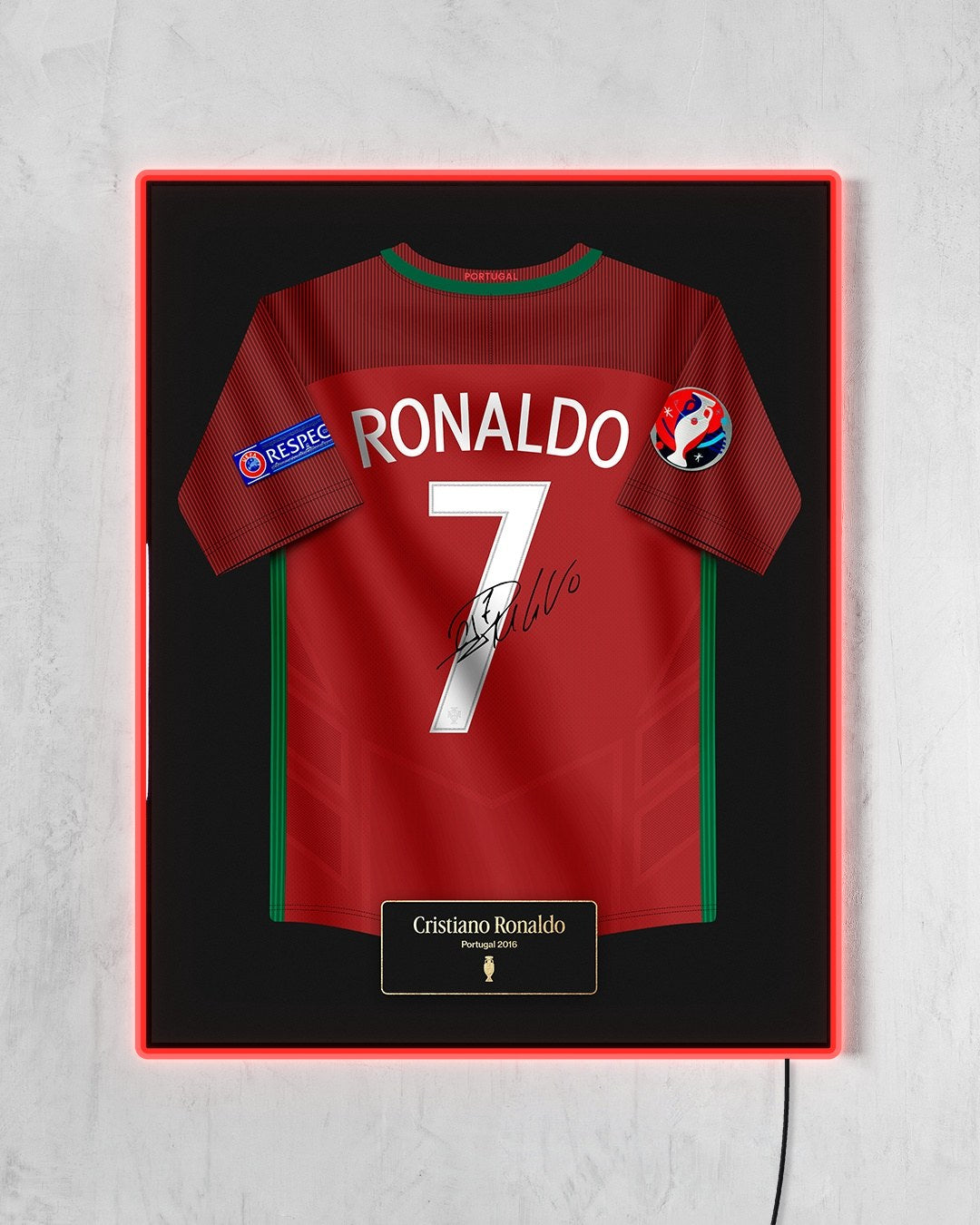 Portugal 2016 Local - Diseño Jersey con LED rojo encendido