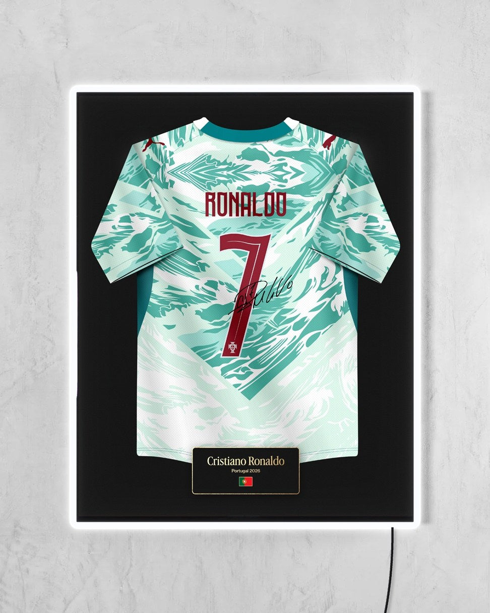 Portugal 2026 Visitante - Diseño Jersey con LED blanco encendido