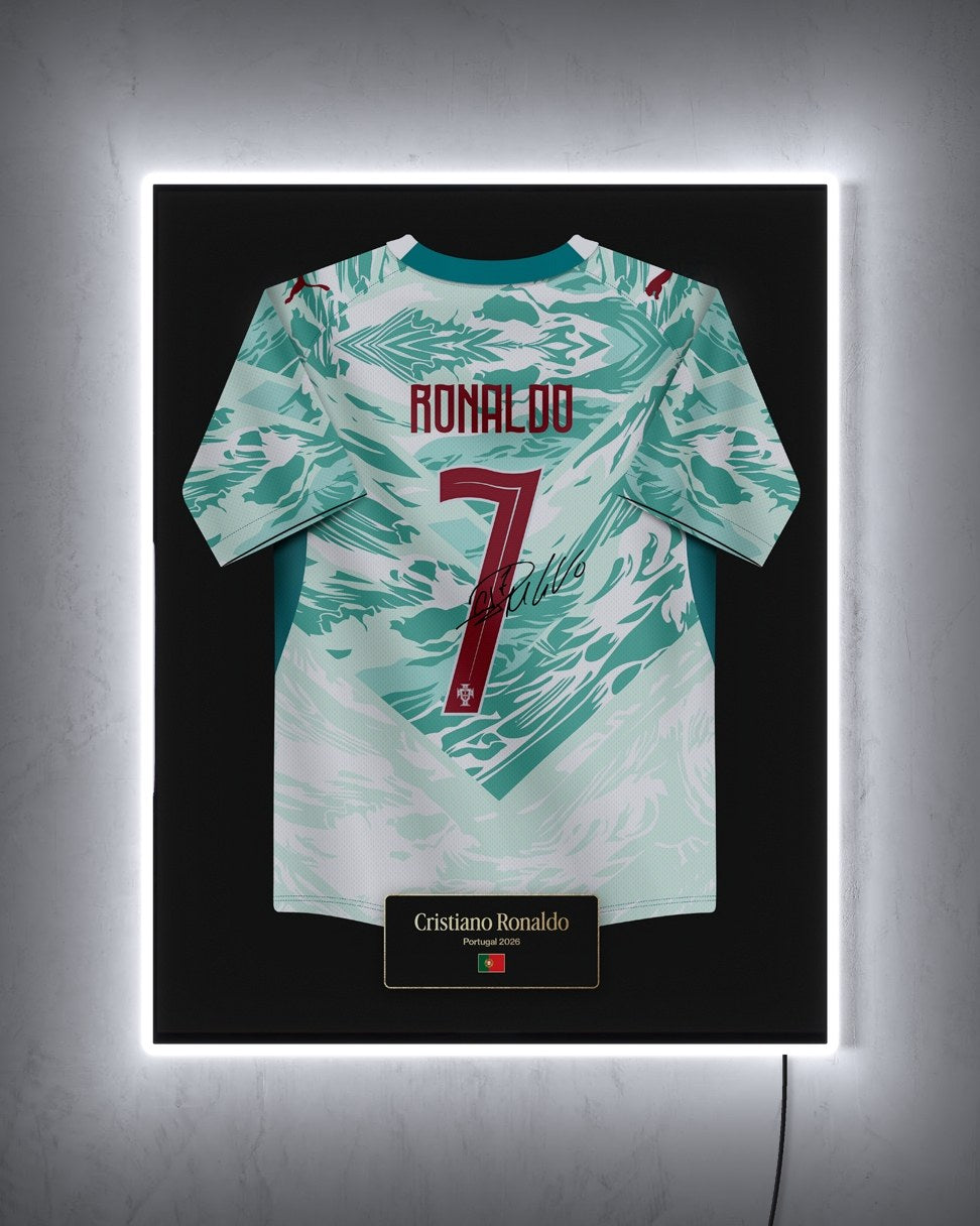Portugal 2026 Visitante - Diseño Jersey con LED blanco encendido de noche