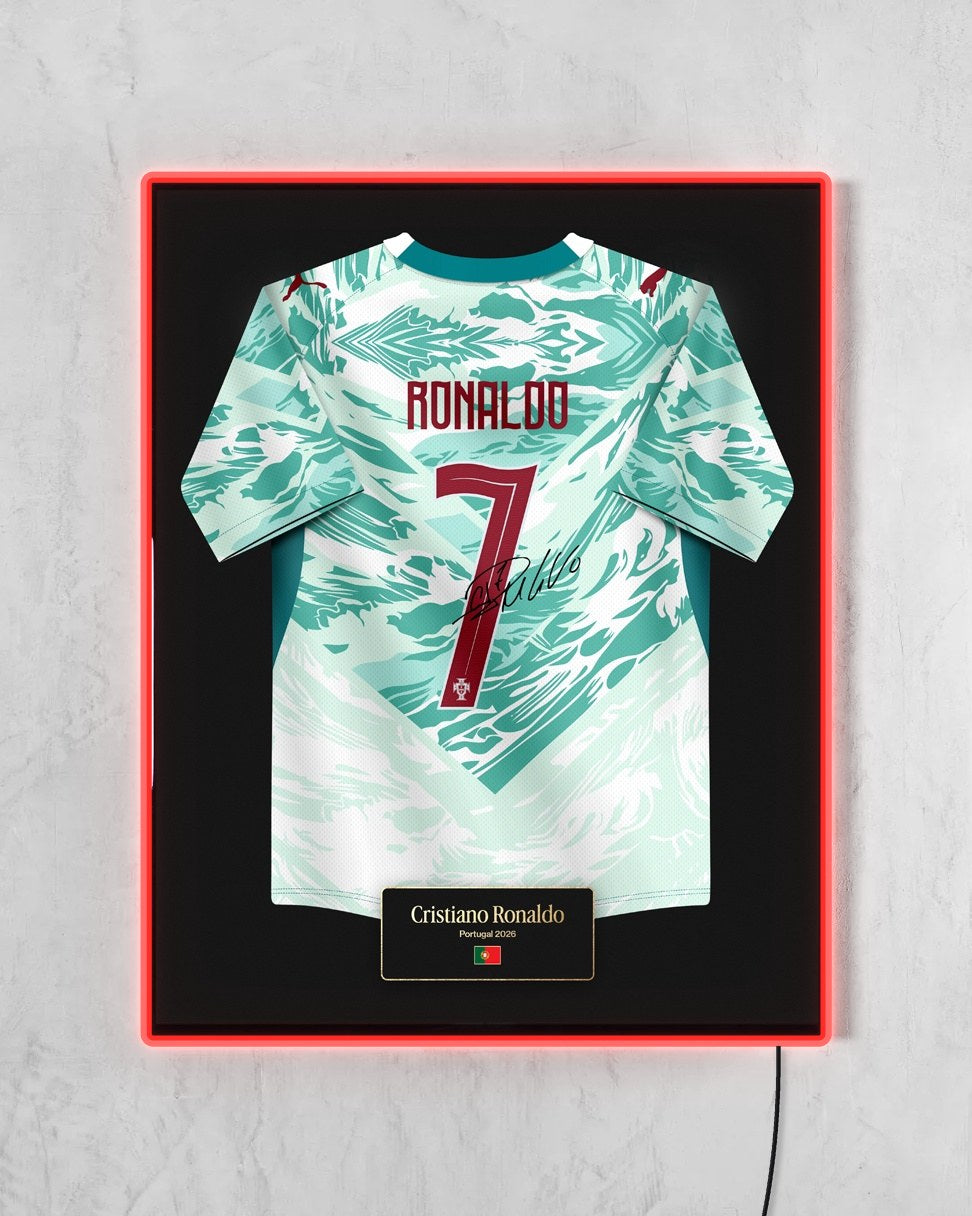 Portugal 2026 Visitante - Diseño Jersey con LED rojo encendido