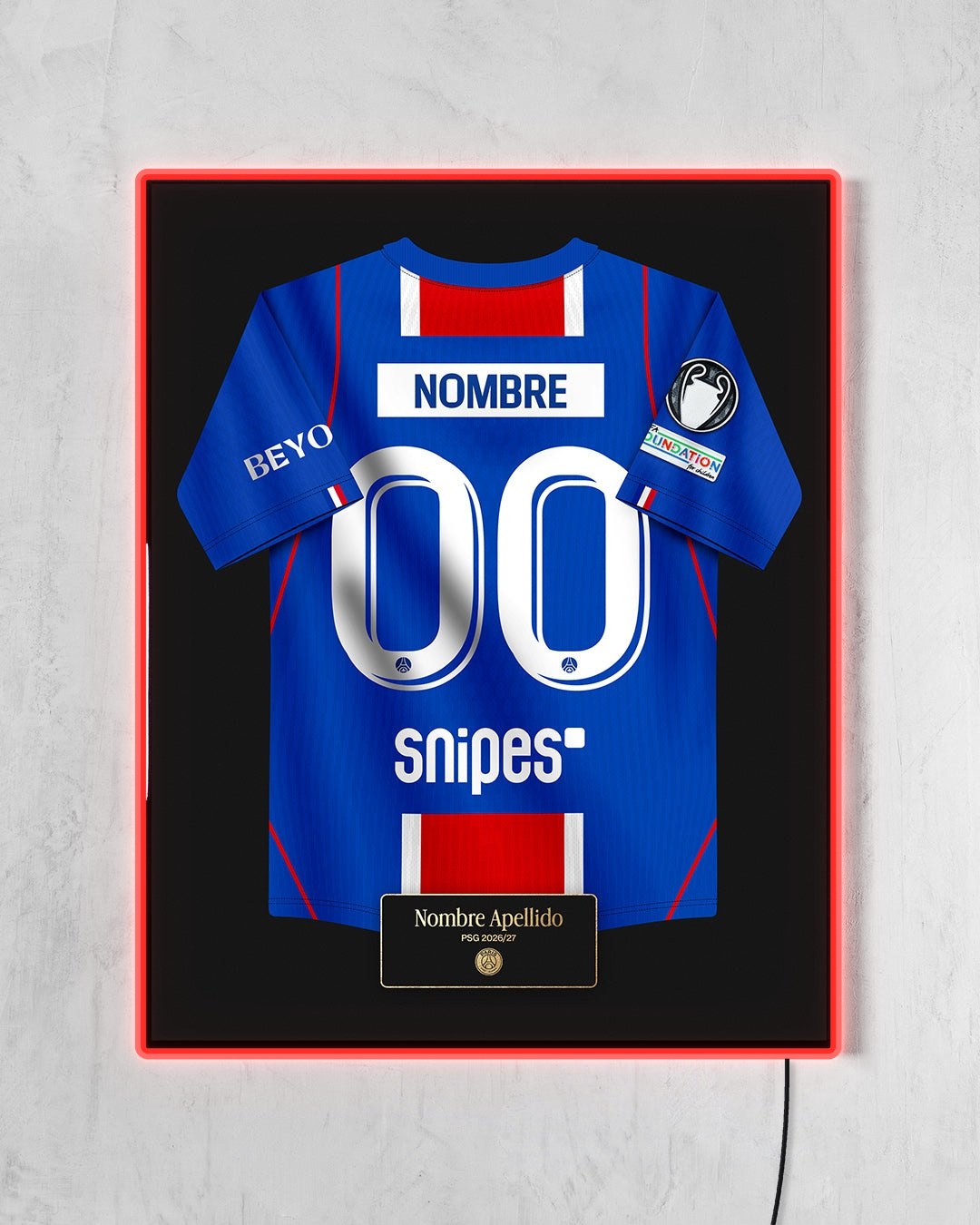 PSG 2026/27 Local - Diseño Jersey / Personalizado con LED rojo encendido