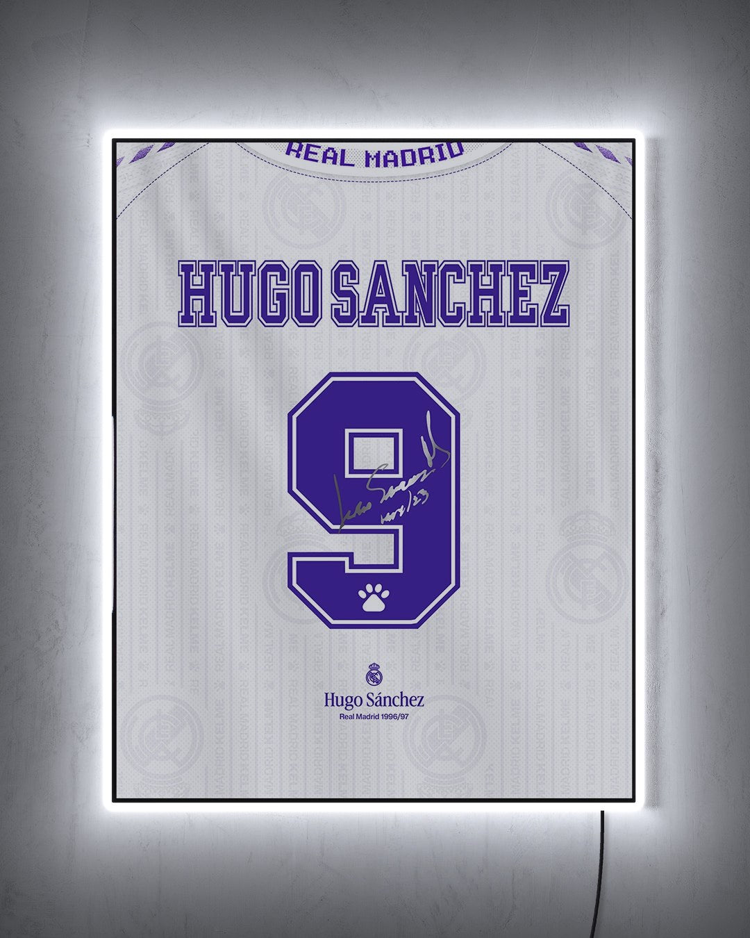 Real Madrid 1996/97 Local - Diseño Dorsal con LED blanco encendido de noche
