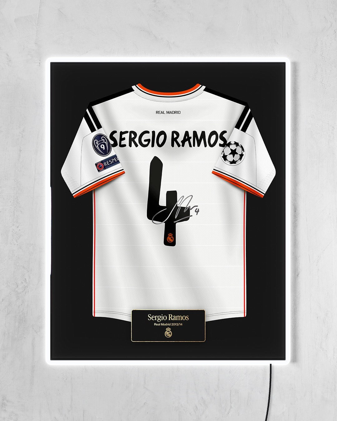 Real Madrid 2013/14 Local - Diseño Jersey con LED blanco encendido