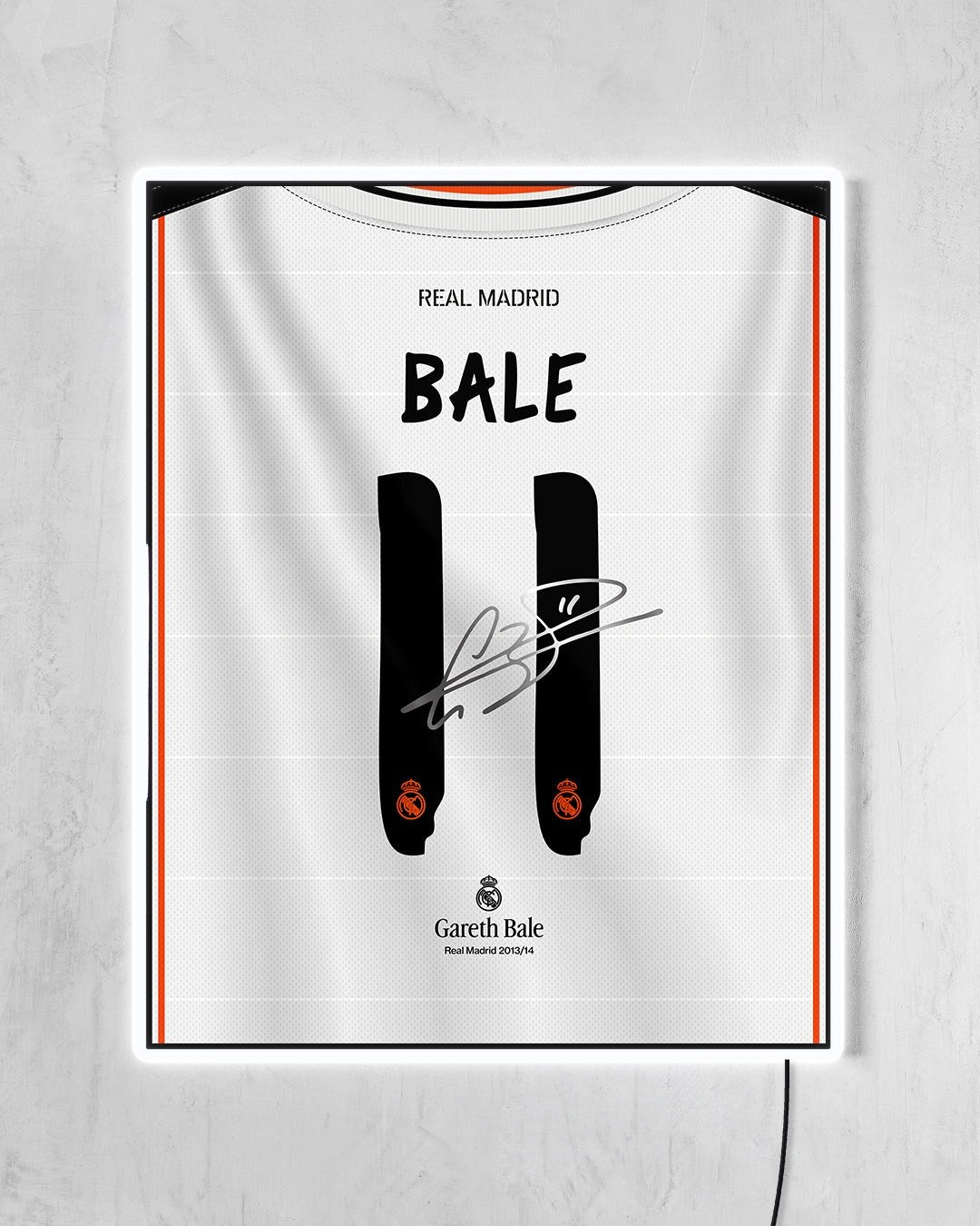 Real Madrid 2013/14 Local - Diseño Dorsal / Bale #11 con LED blanco encendido