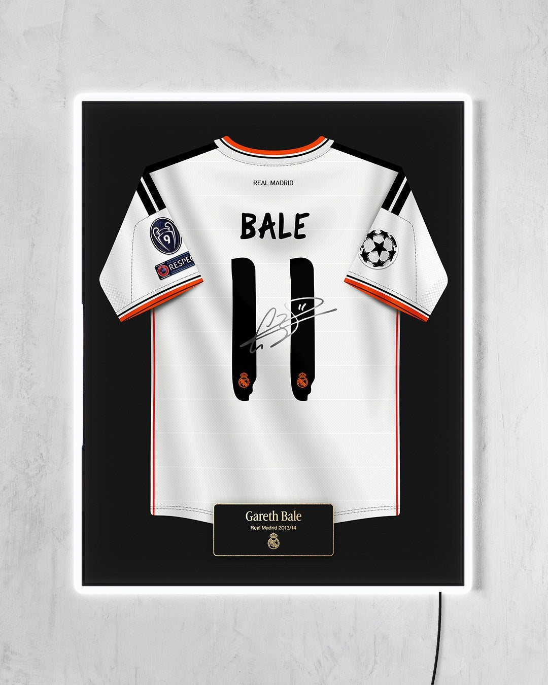 Real Madrid 2013/14 Local - Diseño Jersey / Bale #11 con LED blanco encendido