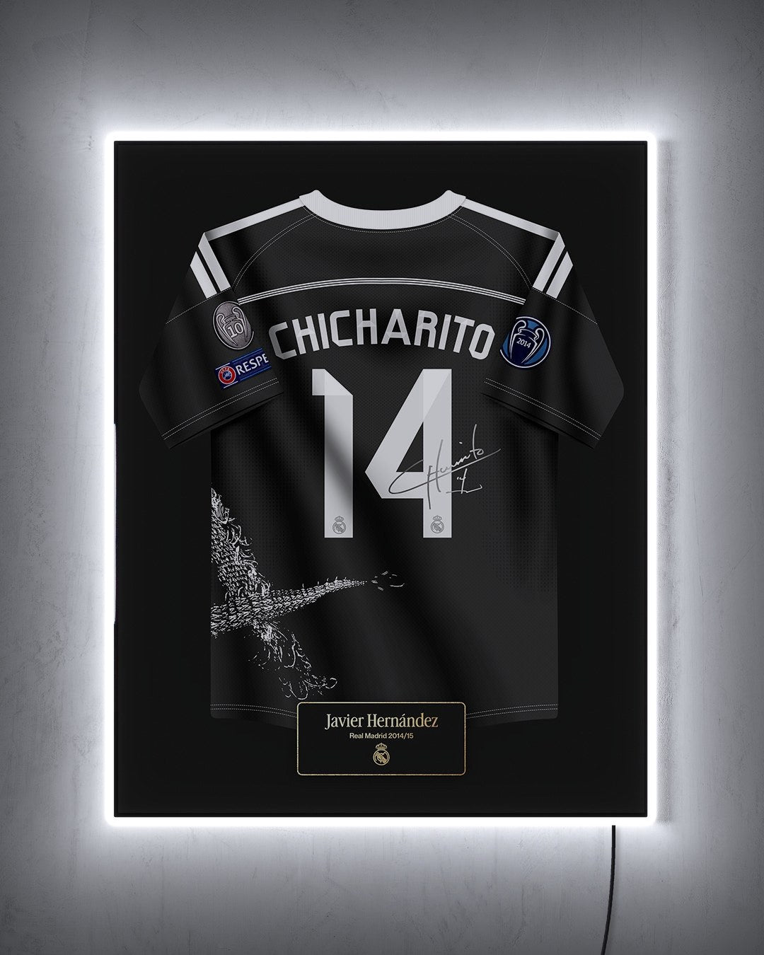 Real Madrid 2014/15 Tercera - Diseño Jersey con LED blanco encendido de noche