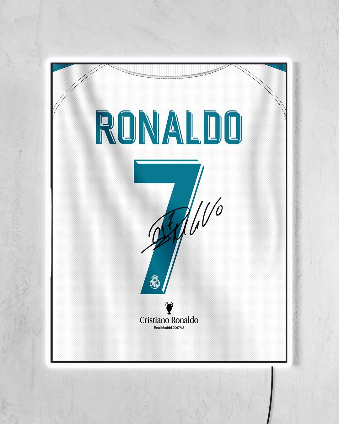 Real Madrid 2017/18 Local - Diseño Dorsal con LED blanco encendido
