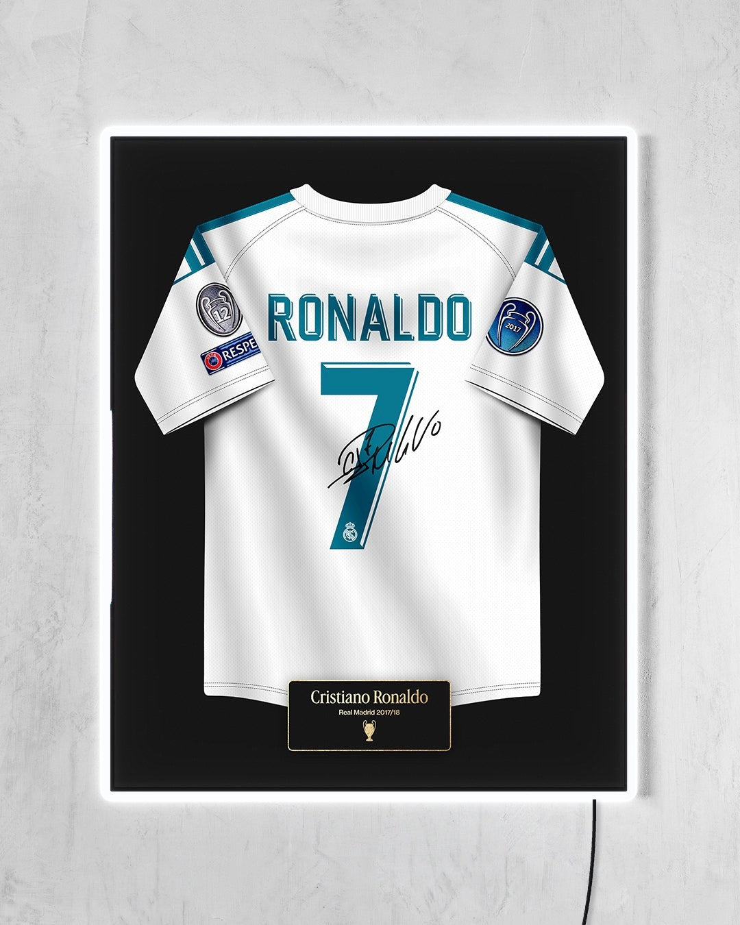 Real Madrid 2017/18 Local - Diseño Jersey con LED blanco encendido