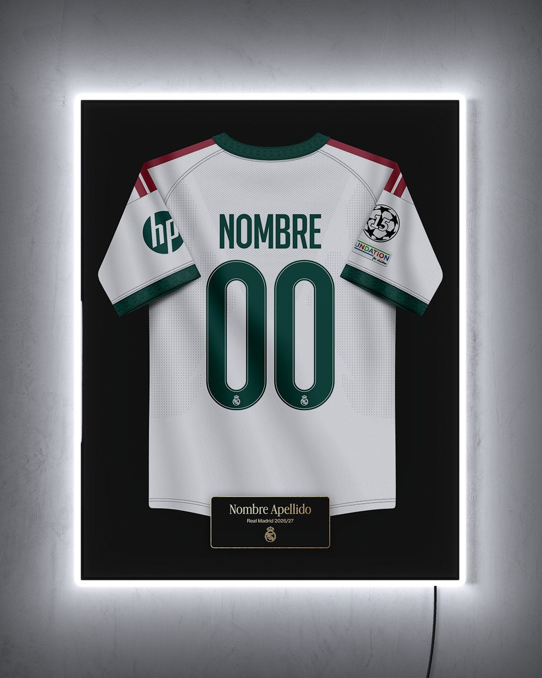 Real Madrid 2026/27 Local - Diseño Jersey / Personalizado con LED blanco encendido de noche