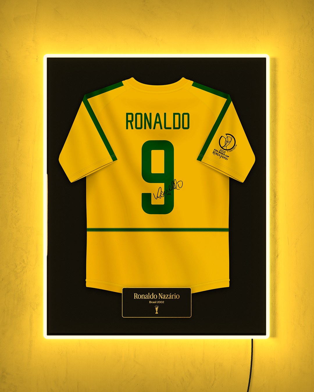 Brasil 2002 Local - Diseño Jersey con LED amarillo encendido de noche