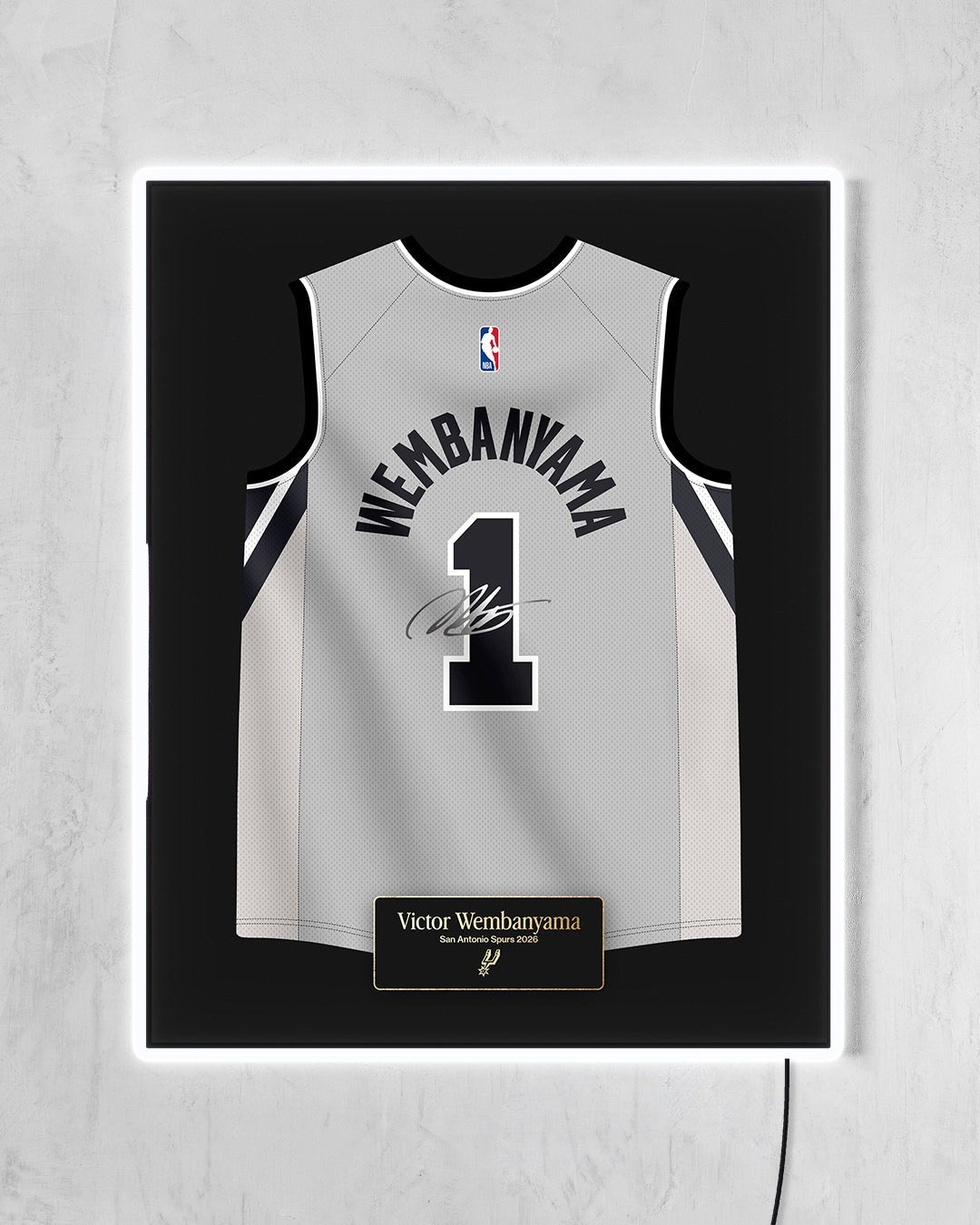 San Antonio Spurs - Diseño Jersey con LED blanco encendido