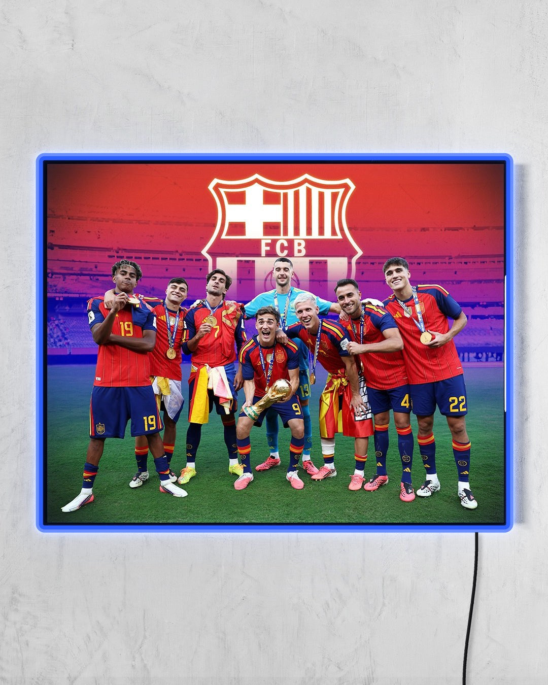 The Barca Boys - España 2026 con LED azul encendido