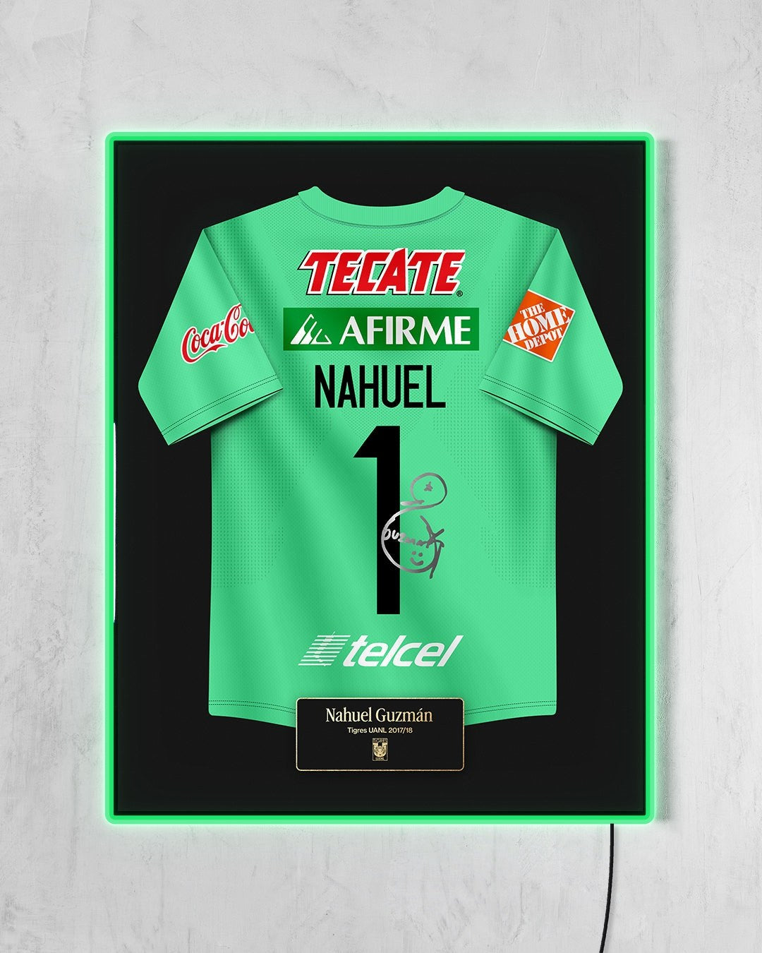 Tigres UANL 2017/18 Portero - Diseño Jersey con LED verde encendido