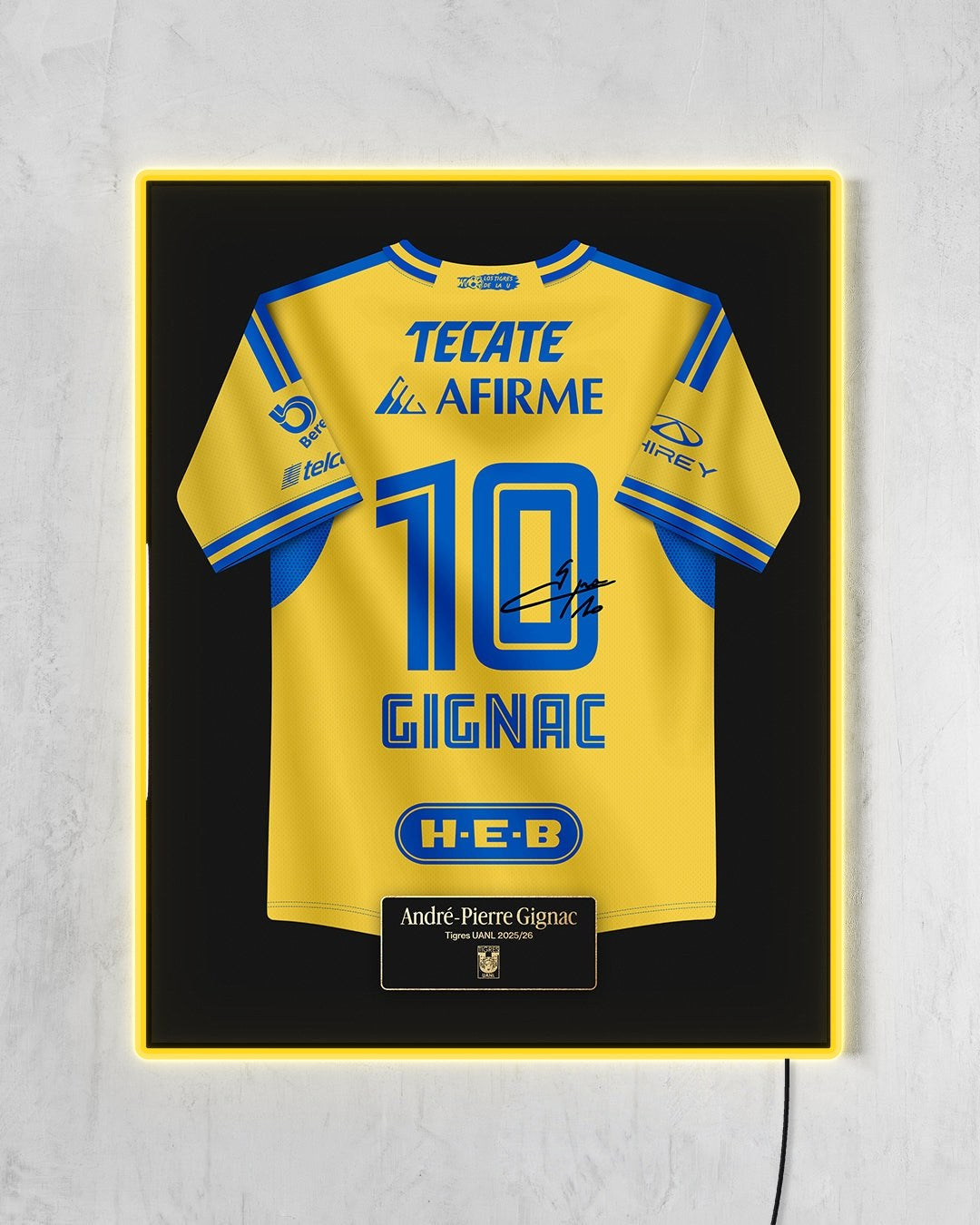 Tigres UANL 2025/26 Local - Diseño Jersey con LED amarillo encendido