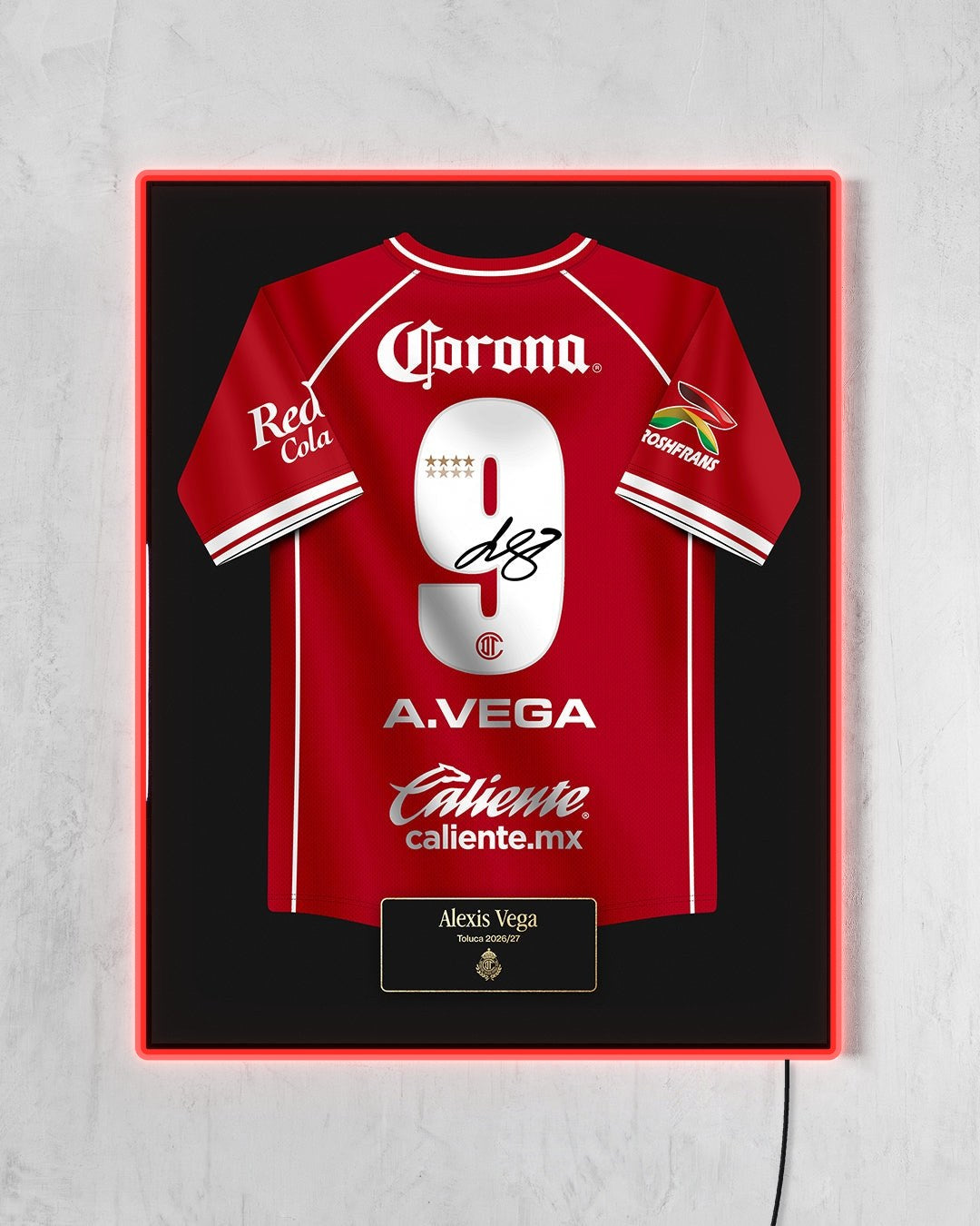 Toluca 2026/27 Local - Diseño Jersey con LED rojo encendido