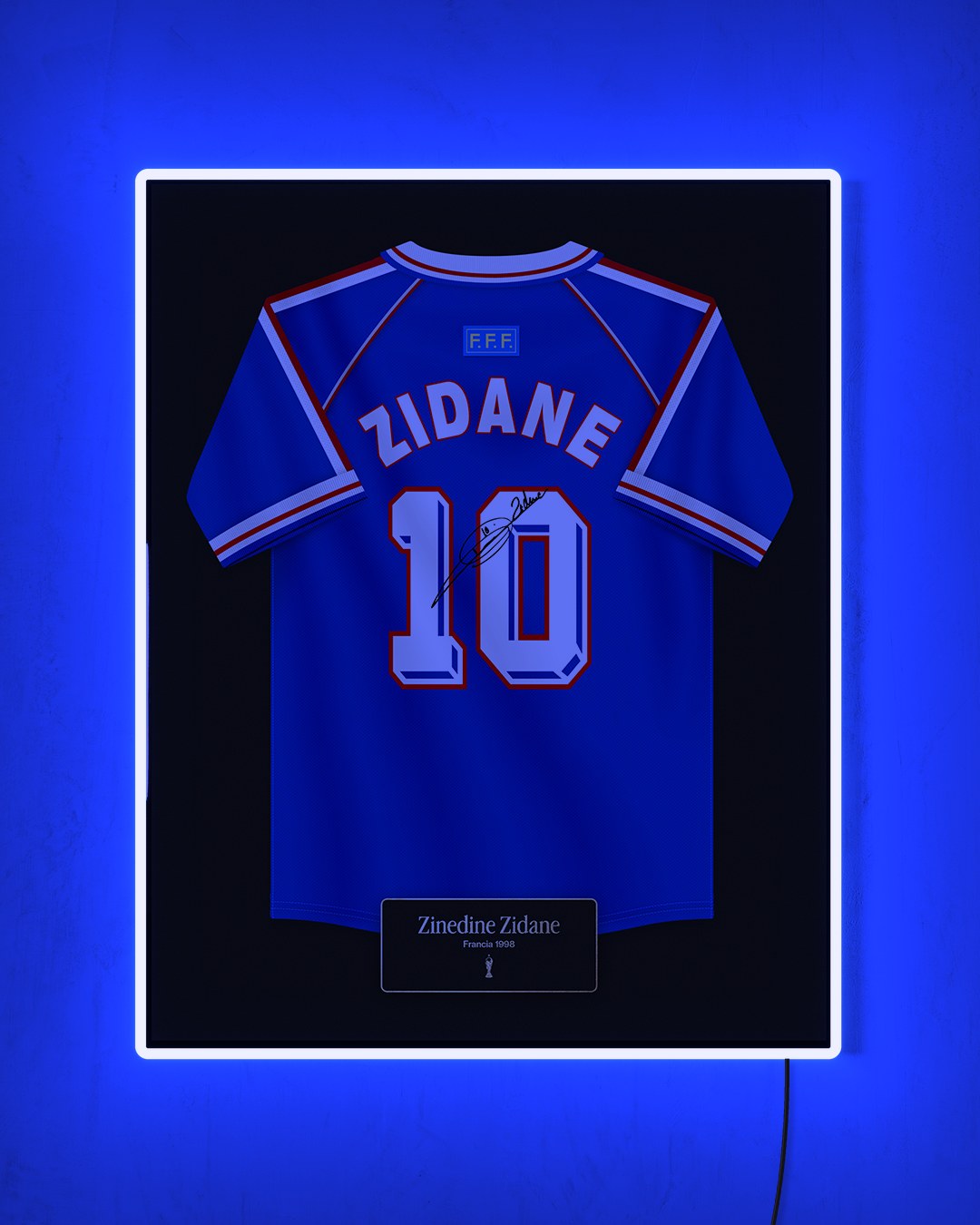 Francia 1998 Local - Diseño Jersey con LED azul encendido de noche