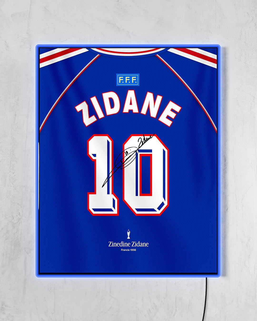 Francia 1998 Local - Diseño Dorsal con LED azul encendido