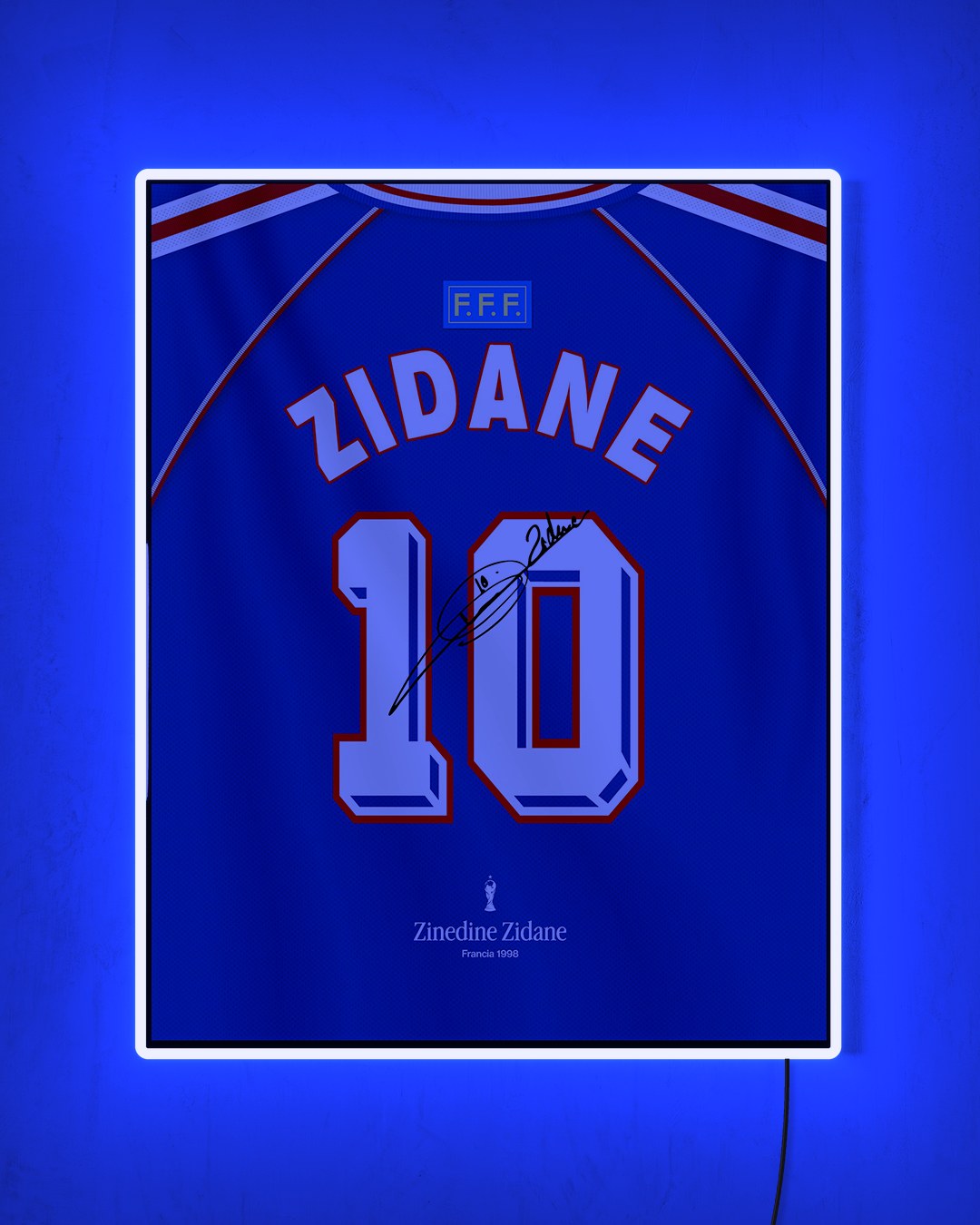Francia 1998 Local - Diseño Dorsal con LED azul encendido de noche